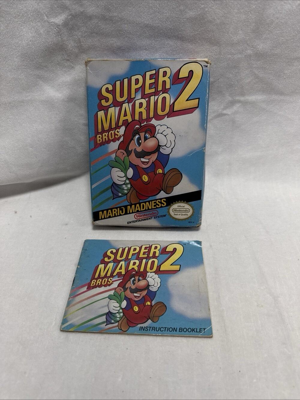 Super Mario Bros. 2 BOX And Manual ONLY Nintendo, NES, 1985